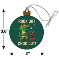 Ocijeni sa svojim krokodnom krokodilnom rolu smiješnom humor drvom Božićno stablo za odmor