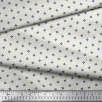 Soimoi Blue Rayon tkanina Geometrijska etnička štampana tkanina širom
