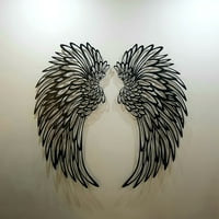 Koaiezne pair Angel Metal Wall Art sa LED svjetlima Zidna umjetnička ukras Ornament Angel Metal Chor
