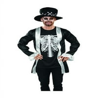 Sjevernolight skelet muških odraslih Halloween kostim - srednji