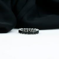 1. CT Black Spinel Vječni prsten za žene, srebrna srebra, SAD 11.00
