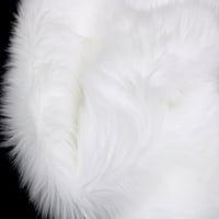 Trendy Luxe - Shaggy Fau krzno tkanina, dvorište, DIY CRAFT GNOME i Furs pribor - bijeli