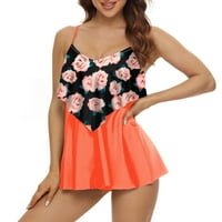Ženski kupaći kostimi Tummy Control Girls kupaći kostimi Mi & Match odvaja Halter Beach Orange XL