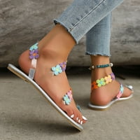 Youmylove cool sandale šarene cvijeće žene velike ležerne ravne sandale ljeto udobno svakodnevno jednostavne
