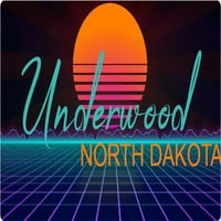 Gladstone North Dakota Vinil Decal Stiker Retro Neon Design