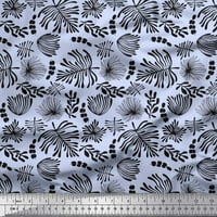 Tkanina pamučne pamučne patke umjetničko lišće štampano tkaninsko dvorište široko
