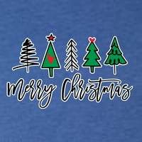 Divlji Bobby Xmas Drveće vesele božićne božićne žene Tri-Blend Racerback Tank top, Vintage Royal, Medium