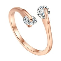 Lowrofile prstenovi za žene Djevojke otvoreni dijamantni nakit pokloni