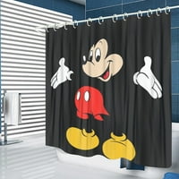 Cartoon Mickey Mouse Vodootporna tuš zavjesa, kuke za kupaonicu