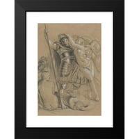 Peter Paul Rubens Crni moderni uokvireni muzej umjetnički print pod nazivom - kruniranje Marsa