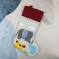 Miayilima Božićni ukrasi Božićne čarape 18 Velike plišane božićne čarape poklon torbe i ukrasi za kamin