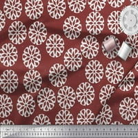 Soimoi crveni pamučni dres tkanine bijeli mandala dekor tkanina od tiskanog dvorišta široko