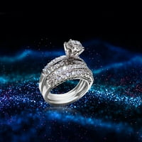 Ringcan Creative Diamond Rose -kle dijamantni prsten na dan ružino zvona za ženska dijamant moda naslonjena