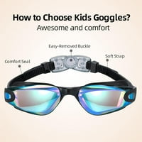 Dječje naočare za plivanje, plivački naočale za djecu dječake i djevojke od 3-14 godina