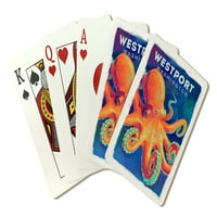 Westport, Washington, Hobotnica, živopisna, preša sa fenjerom, premium igraće karte, paluba za karticu