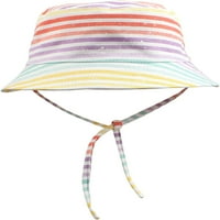 Cocopeants Baby Bucket Hat Proljeće Ljeto Sunce Shapsing Sklopivi ribar Hat Kids Kids Rainbow Stripe