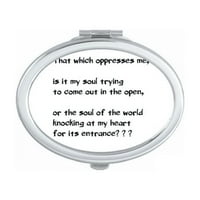 Poezija quote duša kucanje na srcu ogledalo prenosne preklopne ručne šminke dvostruke bočne naočale
