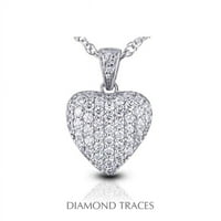 Dijamantni tragovi 2. Carat Ukupno prirodni dijamanti 18k bijeli zlatni utl Podešavanje srčanog oblika