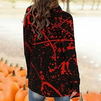 Kostimi za halloween Courtimes Women Halloween Print Cardigan kaput Bluza Crvena, XL crvena 10
