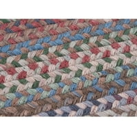 Kolonijalni mlinovi 2 '6' crveni i plavi pleteni reverzibilni revangularni trkač tepiha