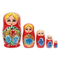 Rusko gniježđenje lutke Tradicionalne drvene slaganje lutki Domaći ukrasi
