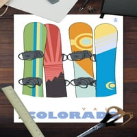 Snowboards u snijegu, vail, kolorado