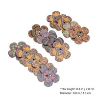 Drvena gumba Drvena odjeća DRIJSKI Gumbi u obliku cvijeća u boji crtež