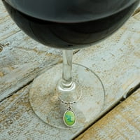 Gumby Green prije nego što je bila cool planeta Zemlja vino stakleno ovalno šarm marker pića