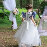 Dječje haljine za djevojke Ljetna haljina Birthday Long elegantna leteća rukava mreža princeze cvijeće