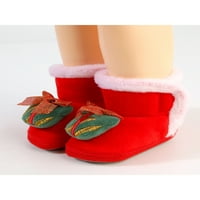 Lacyhop novorođenčad Božićne čizme Xmas tople cipele Prvi walker zimski snijeg čizma hladno vrijeme