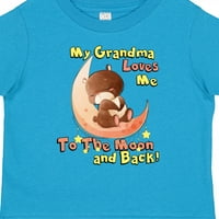 Inktastična moja baka voli me na Mjesec i nazad poklon dečko majica malih malih ili mališana