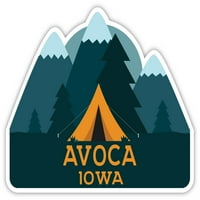 Avoca Iowa Suvenir Frižider Magnet Camping TENT dizajn