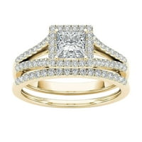 Miyuaadkai prstenovi Par prstenovi Clic pozlaćeni prsten umetnuli cirkon nakit prsten nakit zlato 9