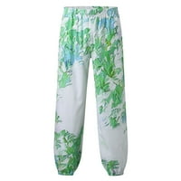 Muške trendi ljetne pantalone Grafička print plaža Ležerne prilike vanjske putne hlače zelene veličine