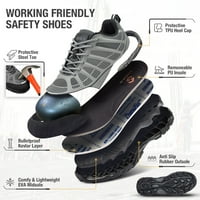 Radne cipele za muškarce prozračne čelične cipele za cipele otporne na klizanje EH Industrijska i građevinska