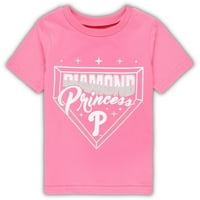 Djevojke Toddler Pink Phillielphia Phillies Diamond Princess Majica
