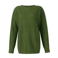 Cuhas ženske modne džempere za žene plus veličine pletiva okrugla izrez šuplje gornje čvrste boje tanke