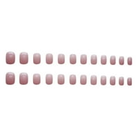 Ružičasti lažni nokti slatki stil kratki odlomak manikir uštedite vrijeme lažnih noktiju