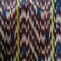 Onuone pamučne svilene tkanine Stripe i Chevron Ikat tkanini otisci sa dvorištem širom