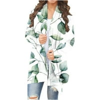 Ženska floralna jakna s dugim rukavima od tiskane kardigan