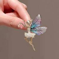 Brooch Asdomo Angel Wings, Flying Elf Zirconia Brooch za žene Bridal Bouquet Revel Pin Nakit