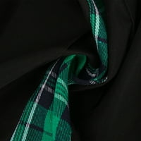 Farstey škotske komunalne kruhove za muškarce plaćene pune boje patchwork ispis suknje s džepovima kravata