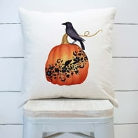PUMPIN SA KRUGOM Jastukom na poklopcu Halloween jesen jesenski dekor