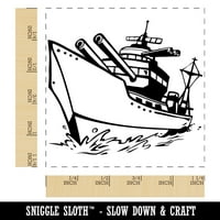 Crtani mornarički bolni brod Square gumenog žiga za čišćenje scrapbooking za izradu - mali 1,25in