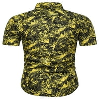Havajske majice za muškarce kratki rukav print Aloha košulje dolje ljetno plaža casual labav tee vrh