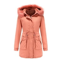 Plus size Solid Color Zip Up Cardigan odjeća Zimski kaput dugih rukava jakna pada modna dukserica s
