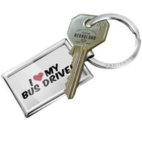 Keychain I Heart voli moj vozač autobusa