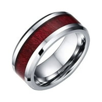 Ženski modni par prsten od drveta titanijum čelični srčani set prstenaste prstena
