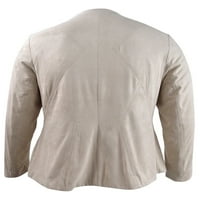 Alfani ženska fau suede zip jakna bež veličine 1x