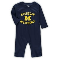 Dojenčad Wes & Willy mornarica Michigan Wolverines jezgra dugih rukava s dugim rukavima